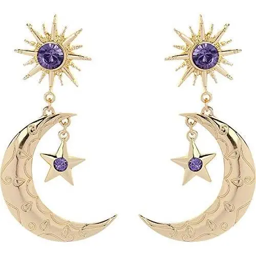 Solighter Fashion Moon Earrings for women Girls Moon and Star Earrings Vintage Jewelry Jewelry Long Drop Dangle Stud Solighter Fashion Moon Earrings for women Girls Moon and Star Earrings Vintage Jewelry Jewelry Long Drop Dangle Stud