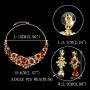 EVER FAITH Womens Austrian Crystal Teardrop Camellia Necklace Earrings Set for Prom, Bridal