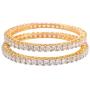 Ratnavali Jewels CZ Zirconia Gold Tone Red Green Blue Bollywood Wedding Indian Bangles Jewelry Women