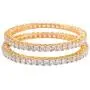 Ratnavali Jewels CZ Zirconia Gold Tone Red Green Blue Bollywood Wedding Indian Bangles Jewelry Women