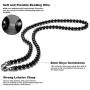 WESTMIAJW Black Onyx Beads Beaded Necklace Chain for Men Natural Gemstones Healing Crystals Jewelry 50/55/60/65/70cm WESTMIAJW Black Onyx Beads Beaded Necklace Chain for Men Natural Gemstones Healing Crystals Jewelry 50/55/60/65/70cm