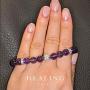 Amethyst Crystal Bracelet for Women Healing Love, Lava Rock Aromatherapy Diffuser Bracelet with Lavender Essential Oil, Chakra Yoga Meditation Bracelet
