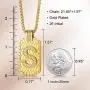 ETEVON Gold Initial Letter Necklace Pendant Chain Bling Alphabet Capital Personalized for Women Men Jewerly Gift for Birthday Girlfriend Boyfriend