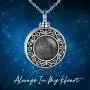 ONEFINITY Sterling Silver Always in My Heart Urn Necklace for Ashes Cremation Jewelry for Ashes of Loved Ones Keepsake Jewelry