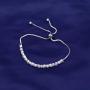 WeimanJewelry Real Gold Plated Adjustable Teardrop and Round Cut CZ Cubic Zirconia Bridal Chain Bracelet for Women