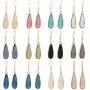 12 pairs Fashion Lightweight Oval Drop Earrings Bohemian & Tears Shape Crystal Pendant Earrings Casual Home Party Style Dangle Earrings for Women Girls Birthday Valentines Day Jewelry Gifts