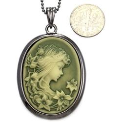 Soulbreezecollection Cameo Pendant Necklace Charm Fashion Jewelry Gift for Women
