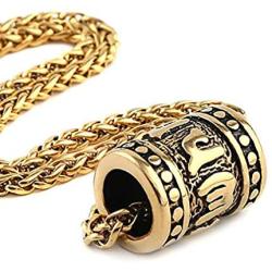 HZMAN Tibetan Zen Buddhist Meditation Yoga Bohemian Stainless Steel Jewelry Pendant Necklace