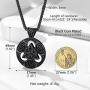 PROSTEEL Stainless Steel Celtic Knot Necklace, Black/18K Real Gold Plated, Irish Jewelry for Men Women, 22-24 Inch Adjustable, Come Gift Box