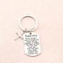 FUSTMW Psalm 23:4 Bible Verse Dog Tag Keyring/Necklace Christian Jewelry Religious Inspirational Gift