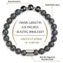 Morchic Natural Hematite Onyx 2 Pcs Energy Beaded Stretch Couples Bracelets, Womens Mens Yoga Prayer Therapy Arthritis Bangle 8mm