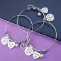EIGSO Sister Gift The Love Between Sisters is Forever Sister Bracelet Set Sister Gift for Big sis Mid Sis Lil Sis