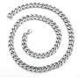 Curb Cuban Chain Necklace Stainless Steel Link Necklace for Men Women 6mm to 11mm 16 Inches to 36 Inches