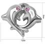 JMQJewelry Small Dolphin Love Birthstone Eyes Charms for Bracelets Mothers Grands Sister Gifts