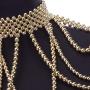 Jerollin Simulated Pearl Body Statement Necklace for Women, Fashion Collar Bib Necklaces Fashion Costume Jewelry Necklace