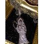 Shop-iGold Men Women 925 Italy Finish Iced Santa Muerte Charm Ice Out Pendant Stainless Steel Real 2 mm Rope Chain Necklace, Mens Jewelry, Iced Pendant, Rope Necklace