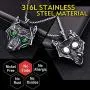 BBBGEM Norse Viking Jewelry, Thors Hammer/Celtic Knot/Celtic Wolf/Rune/Valknut/Tree of Life Necklace Titanium Steel Amulet Protection Talisman Necklace,24” Chain, Gift Box Included