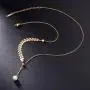 AMYJANE Leaf Pearl Circle Choker Necklace CZ Station Y Necklace 18k Gold/Rose Gold Plated Stainless Steel Lariat Style Necklace Pendant Chain Y Necklace for Women Girls Costume Jewelry AMYJANE Leaf Pearl Circle Choker Necklace CZ Station Y Necklace 18k Gold/Rose Gold Plated Stainless Steel Lariat Style Necklace Pendant Chain Y Necklace for Women Girls Costume Jewelry