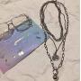 YERTTER Dainty Unique Punk Layering Chain Choker Necklace Boho Jewelry Set Layered Silver Coin Pendant Statement Chunky Chain Necklace for Women Man