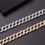 Cuban Link Necklace for Men - Hip Hop Necklace Iced Out with Bling Rhinestones, Fashion Accessory for Hip Hop Lovers
