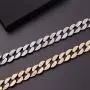 Cuban Link Necklace for Men - Hip Hop Necklace Iced Out with Bling Rhinestones, Fashion Accessory for Hip Hop Lovers Cuban Link Necklace for Men - Hip Hop Necklace Iced Out with Bling Rhinestones, Fashion Accessory for Hip Hop Lovers