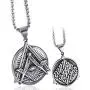 Elfasio Freemason Symbol Masonic Necklace for Men Illuminati All Seeing Eye/Eye of Gold Both Sided Stainless Steel Pendant Jewelry