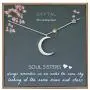 EFYTAL Best Friend Gifts, 925 Sterling Silver CZ Crescent Moon & Stars Necklace, Friendship Necklaces for Soul Sisters, Unbiological Sister or BFF