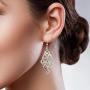 LeCalla Sterling Silver Jewelry Diamond Shape Drop Earrings for Women