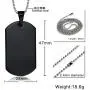 MPRAINBOW Mens Stainless Steel Customization Medical Alert Dog Tag Pendant Necklace Black,Free Engraved MPRAINBOW Mens Stainless Steel Customization Medical Alert Dog Tag Pendant Necklace Black,Free Engraved