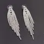 SELOVO Bohemian Clear Crystal Chandelier Tassel Bridal Dangle Drop Earrings Chain Silver Tone SELOVO Bohemian Clear Crystal Chandelier Tassel Bridal Dangle Drop Earrings Chain Silver Tone