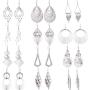 N-A 12 Pairs Drop Dangle Earrings Set for Women Ethnic Boho Hippie Fashion Jewelry funky Vintage Statement Earrings Gift