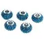 RUBYCA 15MM 20pcs Big Hole Crystal Charm Beads fit European Charm Bracelet Jewelry Indicolite Blue RUBYCA 15MM 20pcs Big Hole Crystal Charm Beads fit European Charm Bracelet Jewelry Indicolite Blue