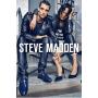 Steve Madden 28 Inch Polished Split Design Open Cross Dogtag Box Chain Necklace for Men in Black IP Plated Stainless Steel (Black)