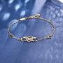 Women 925 Sterling Silver Infinity Bracelet – Billie Bijoux “Forever Love” Infinity Heart White Gold Plated Diamond Adjustable Bracelet Best Gift for Women Girls Valentines Day Mothers Day