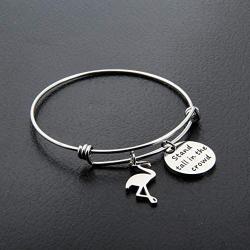 AKTAP Flamingo Bracelet Stand Tall in The Crowd Inspirational Be Yourself Flamingo Lover Gift