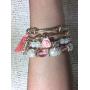 5 PACK Multilayer Bohemian Beaded Bangle Bracelet Crystal Charm Stretch Beach Stack-able Multi-color Boho Bracelets Jewelry Set