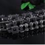 Large Heavy Titanium Chain Bike Bicycle Bracelet Mens Jewelry Brush Black Stainless Steel Motorcycle Biker Bracelet 12/18/22mm