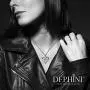 DEPHINI - Heart Necklace - 925 Sterling Silver - Double Love Heart Pendant with CZ Crystals - Fine Jewellery Woman Necklace - 18'' Rhodium Plated Silver Chain - Cubic Zirconia - Gifts for Women