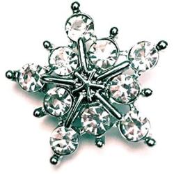Snap Jewelry Rhinstone Christmas Snowflake 18-20mm Ginger Style Charms by My Prime Gifts