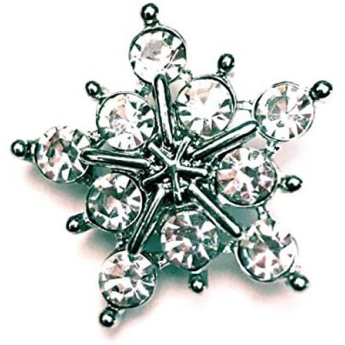 Snap Jewelry Rhinstone Christmas Snowflake 18-20mm Ginger Style Charms by My Prime Gifts