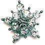 Snap Jewelry Rhinstone Christmas Snowflake 18-20mm Ginger Style Charms by My Prime Gifts