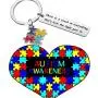 FUSTMW Autism Awareness Keychain Gift Puzzle Piece Charm Autism Mom Inspirational Gift for Autistic Teen There is a Crack in Everything That is How The Light gets in FUSTMW Autism Awareness Keychain Gift Puzzle Piece Charm Autism Mom Inspirational Gift for Autistic Teen There is a Crack in Everything That is How The Light gets in