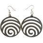 Wave laser-cut wood earrings sustainable eco-jewelry CHOOSE COLOR #1054