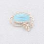 BAUNA Funny Social Distancing Jewelry Mask Brooch with Rhinestone 2021 Pandemic Gift