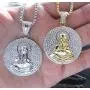 KOSMOLING Sparking Iced Out Hip Hop Jewelry Rose Gold Silver 3 Colors Virgin Mary Pendant Necklace for Men and Women, Micro Pave AAA Cubic Zirconia, 24inch Box Chain KOSMOLING Sparking Iced Out Hip Hop Jewelry Rose Gold Silver 3 Colors Virgin Mary Pendant Necklace for Men and Women, Micro Pave AAA Cubic Zirconia, 24inch Box Chain