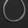ARTURO ZETA Rhodium Plated 925 Sterling Silver Franco Link Chain Necklace for Men