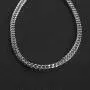 ARTURO ZETA Rhodium Plated 925 Sterling Silver Franco Link Chain Necklace for Men