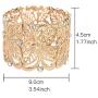 Nicole Miller New York Goldtone Floral Filigree Crystal Rhinestones Stretch Bangle Bracelets