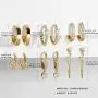 Erpels Gold Huggie Hoop Earring Set Small Hoop Earrings Cubic Zirconia Chain Hoop Earrings for Women Girls Erpels Gold Huggie Hoop Earring Set Small Hoop Earrings Cubic Zirconia Chain Hoop Earrings for Women Girls