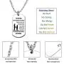 lauhonmin Mother Son Dog Tag Necklace for Men Boy to My Son You are Braver Stronger Smarter Than You Think Love Mom Stainless Steel
